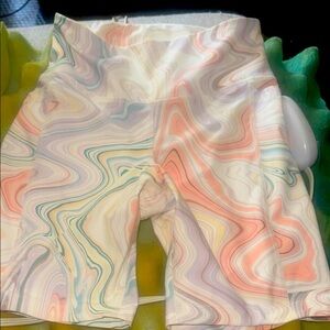 Women's Multicolor Swirl bicycle Shorts